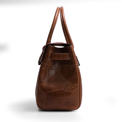 Lot 1468 - A Mulberry crocodile embossed tan leather Bayswater