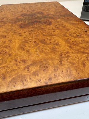 Lot 356 - An inlaid wooden backgammon set