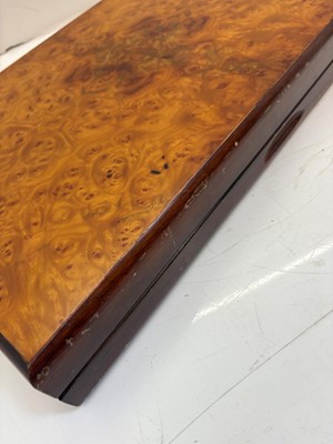 Lot 356 - An inlaid wooden backgammon set