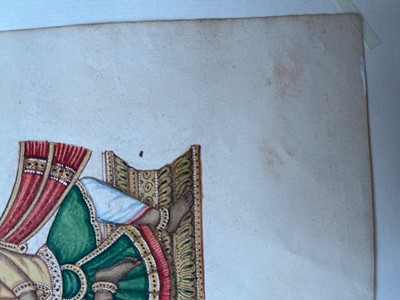 Lot 210 - A collection of eighteen Indian Company School painted deities