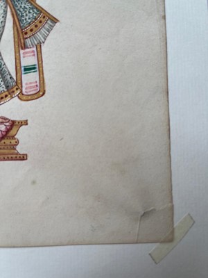 Lot 210 - A collection of eighteen Indian Company School painted deities