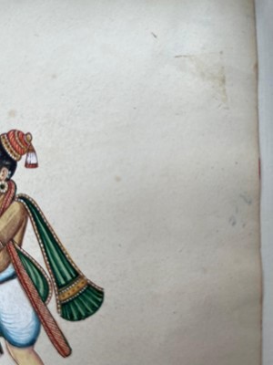 Lot 210 - A collection of eighteen Indian Company School painted deities