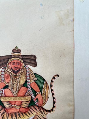 Lot 210 - A collection of eighteen Indian Company School painted deities