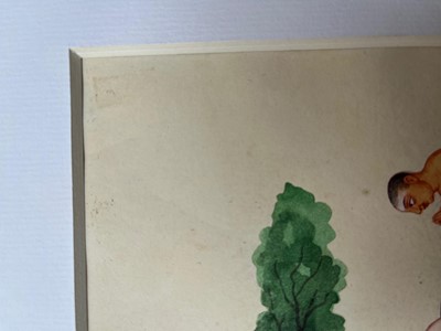 Lot 210 - A collection of eighteen Indian Company School painted deities