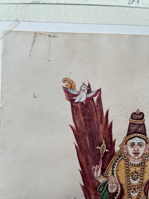 Lot 210 - A collection of eighteen Indian Company School painted deities