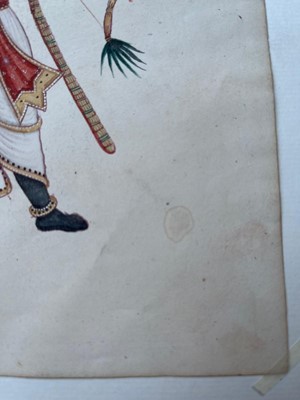 Lot 210 - A collection of eighteen Indian Company School painted deities