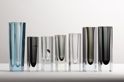 Lot 280 - Seven Murano glass vases