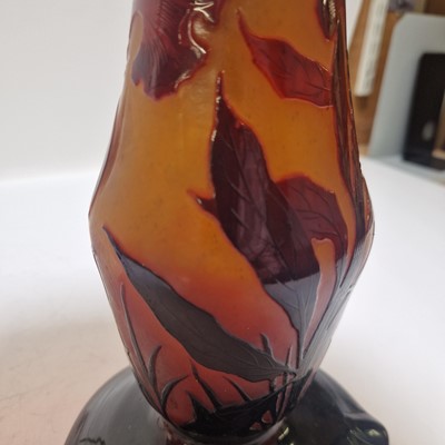 Lot 66 - A cameo glass lamp