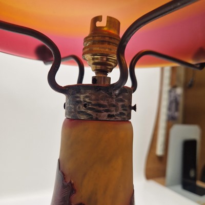 Lot 66 - A cameo glass lamp