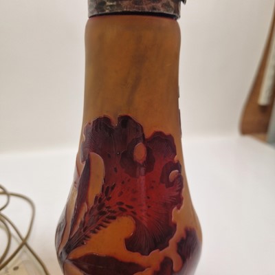 Lot 66 - A cameo glass lamp
