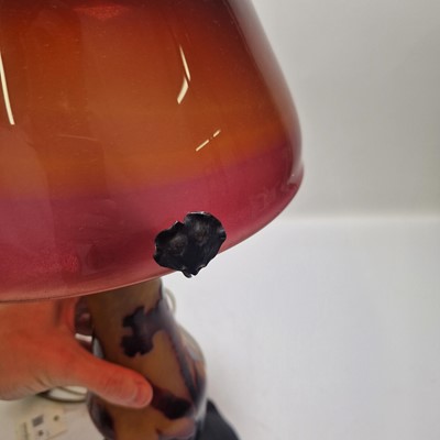 Lot 66 - A cameo glass lamp