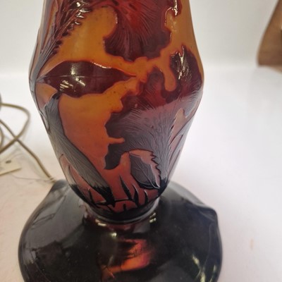 Lot 66 - A cameo glass lamp
