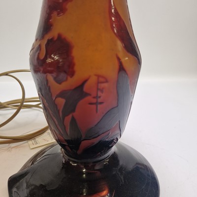 Lot 66 - A cameo glass lamp