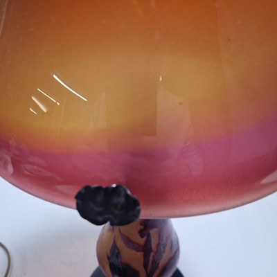 Lot 66 - A cameo glass lamp