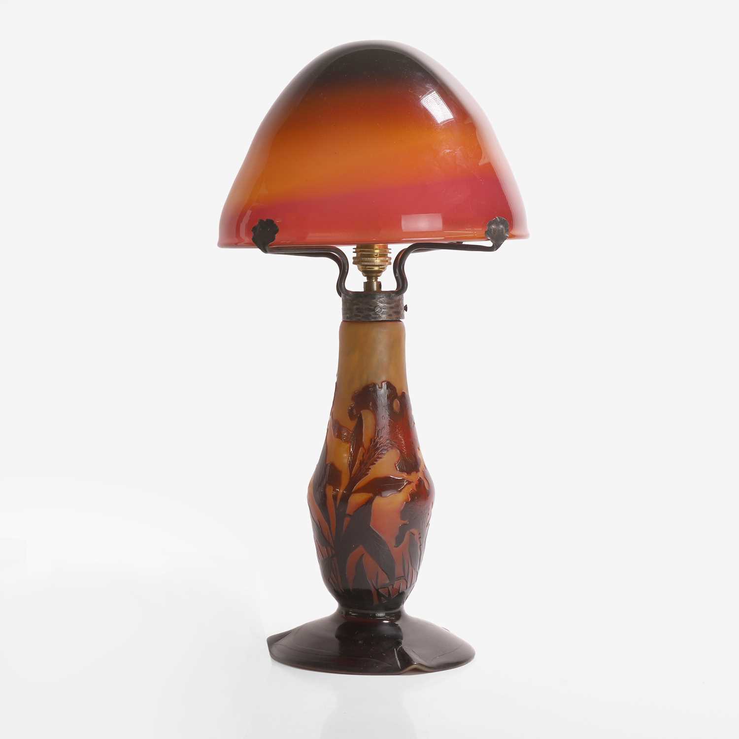 Lot 66 - A cameo glass lamp