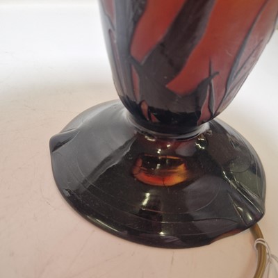 Lot 66 - A cameo glass lamp