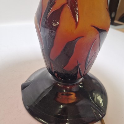 Lot 66 - A cameo glass lamp