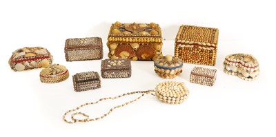 Lot 344 - A collection of shellware boxes