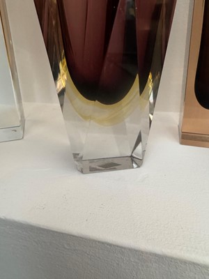 Lot 278 - Seven Murano Sommerso glass vases