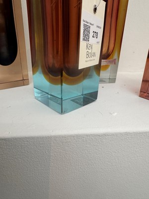 Lot 278 - Seven Murano Sommerso glass vases