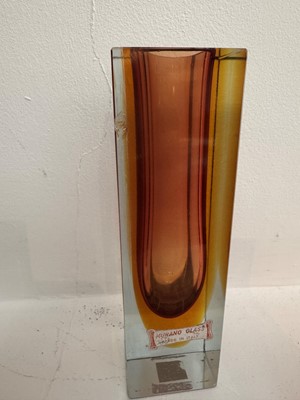 Lot 278 - Seven Murano Sommerso glass vases