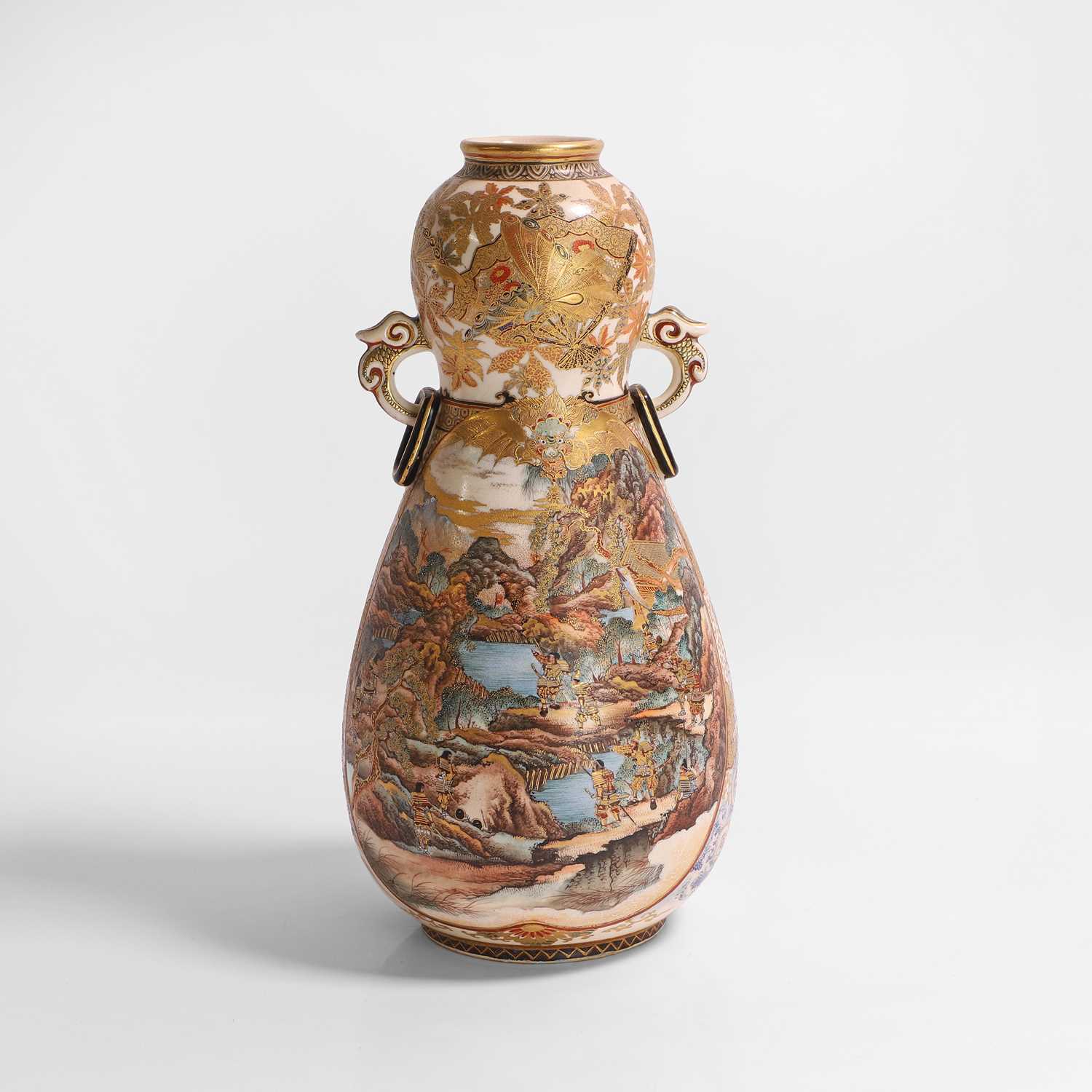 Lot 241 - A Japanese Satsuma ware vase