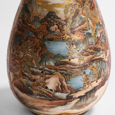 Lot 241 - A Japanese Satsuma ware vase