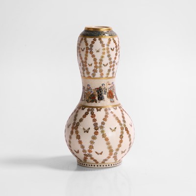 Lot 242 - A Japanese Satsuma ware miniature vase