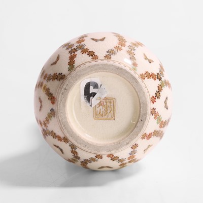 Lot 242 - A Japanese Satsuma ware miniature vase
