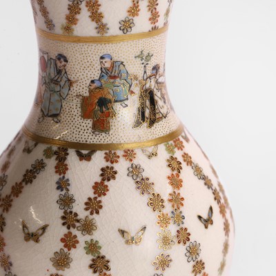 Lot 242 - A Japanese Satsuma ware miniature vase