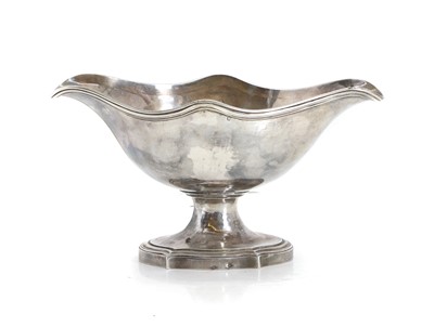 Lot 21 - A French silver sauce boat