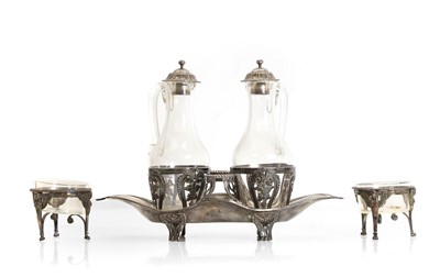 Lot 57 - A silver oil and vinegar cruet set