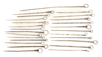 Lot 18 - A collection of twenty five silver game skewers