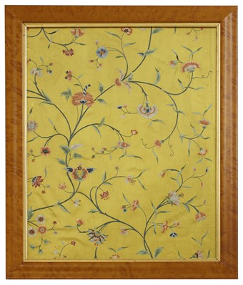 Lot 93 - A Regency silk embroidered chair cover