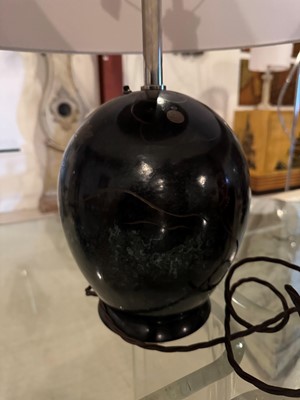 Lot 60 - A dinanderie table lamp