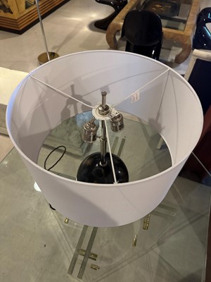 Lot 60 - A dinanderie table lamp