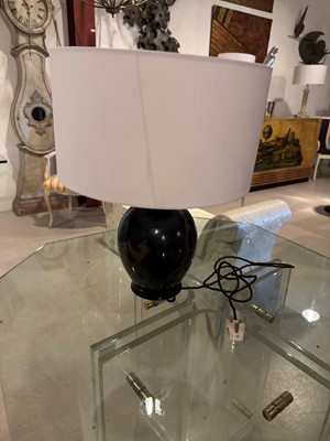 Lot 60 - A dinanderie table lamp