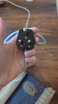 Lot 172 - A Lucite and brass-mounted table lamp