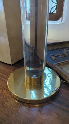 Lot 172 - A Lucite and brass-mounted table lamp