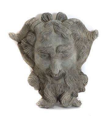 Lot 614 - A lead fountain mask