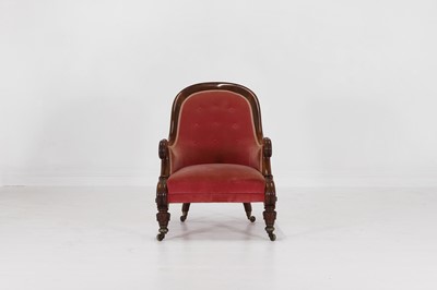 Lot 470 - A William IV mahogany armchair