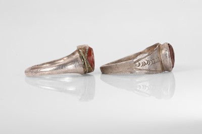 Lot 309 - Two carnelian-set intaglio rings
