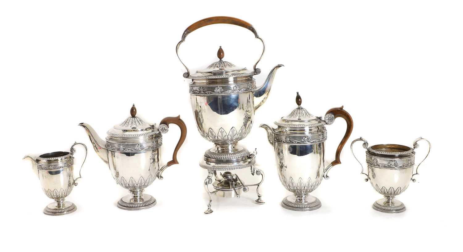 Lot 68 - A silver tea silver service