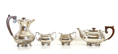 Lot 41 - A four-piece silver tea service