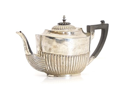 Lot 16 - A late Victorian silver teapot
