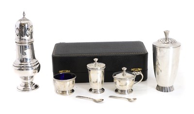 Lot 7 - A collection of silver cruets