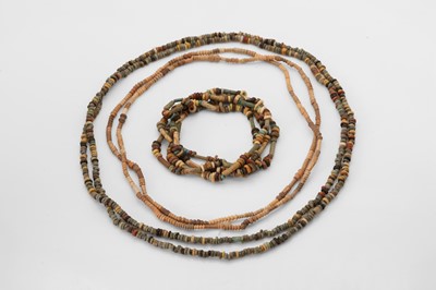 Lot 308 - A collection of Egyptian beaded necklaces
