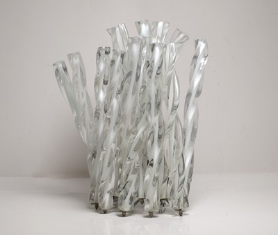 Lot 565 - A Murano-style glass wall light