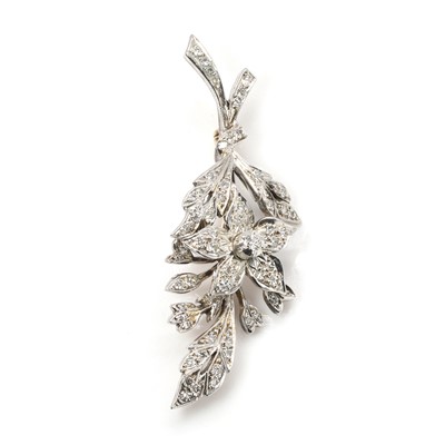 Lot 60 - A diamond floral spray brooch