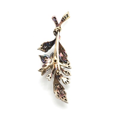 Lot 60 - A diamond floral spray brooch